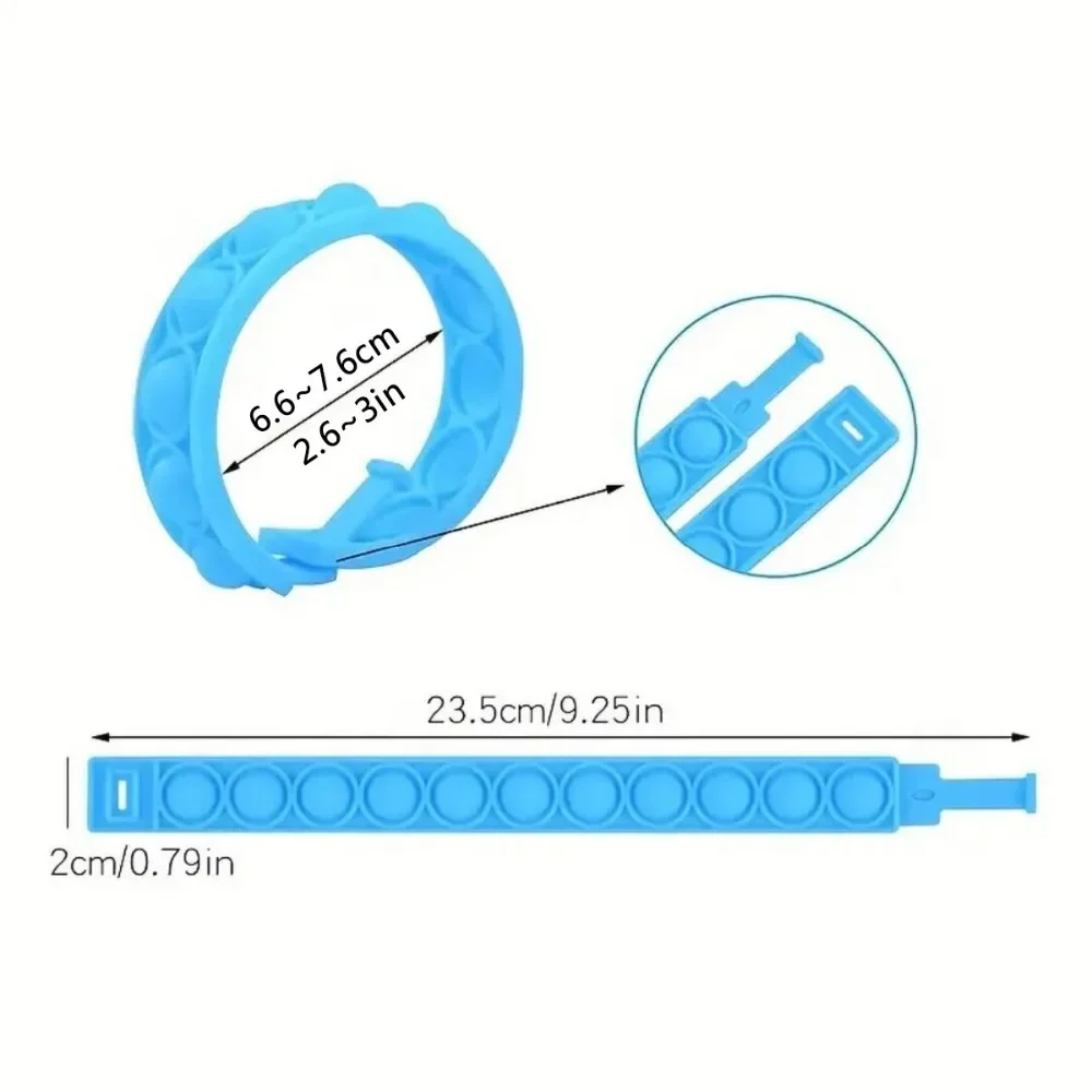 12/24/36pc silicone colorido bolha pulseira para crianças festa de aniversário presentes de convidados de casamento lembranças carnaval presentes de natal