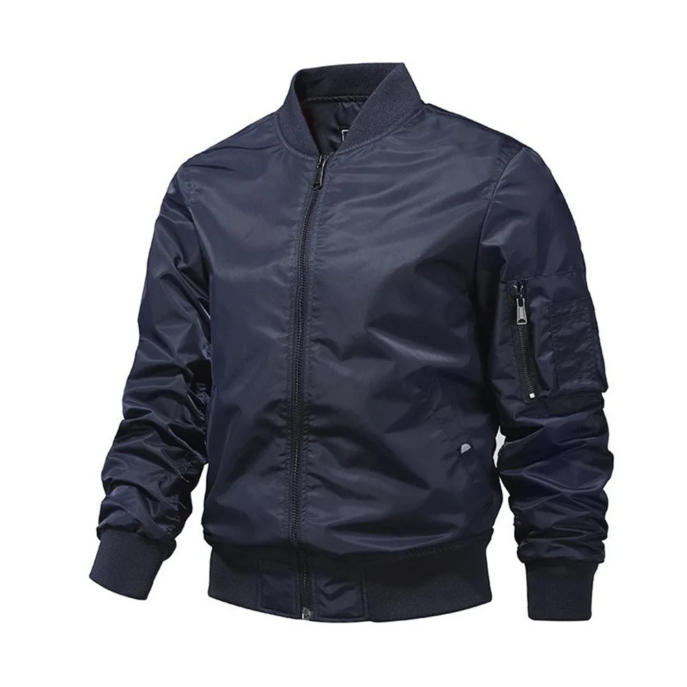 Einfarbig Bomber Jacke Männer Mode Aviator Baseball Jacke Neue In Outer Frühling Herbst Ropa Hombre Jacken Für Männer S-5XL