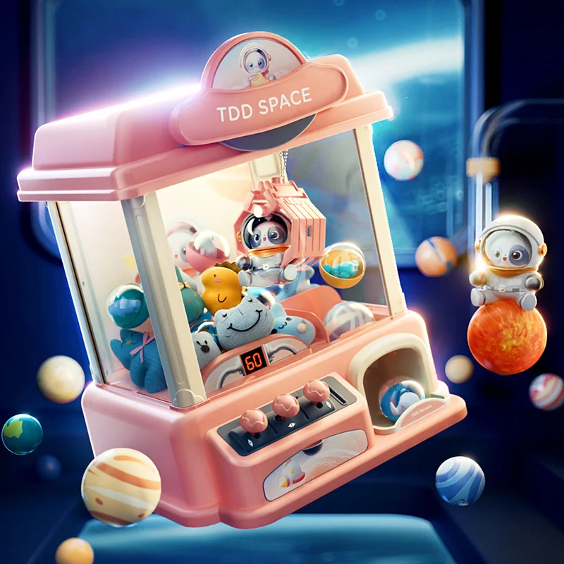 ตุ๊กตาเครื่องหยอดเหรียญเล่นเกม MINI Claw จับของเล่นตุ๊กตา Maquina dulces เด็ก Interactive ของเล่นของขวัญวันเกิด
