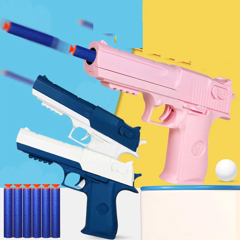 Pistole giocattolo per bambini Pistola in plastica Pistola manuale Pistola giocattolo Schiuma Dardo Blaster Modello di tiro Lanciatore per ragazzi Ragazze Giochi all'aperto