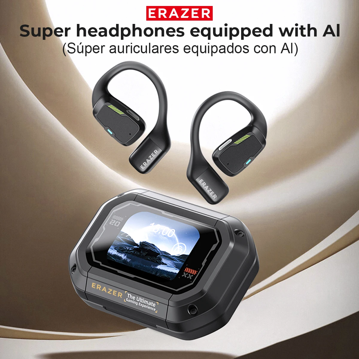 [AI fone de ouvido]AZER XP6 Fones de ouvido Bluetooth Sono ASMR fone de ouvido DIY Equalizador APP AI Fones de ouvido sem fio Viagem de escritório, unidade de 16 mm