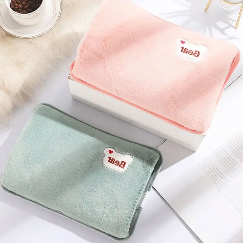 ชาร์จน้ําร้อนขวดน่ารักไฟฟ้ามืออุ่น EU Plug Reusable Hot Compress กระเป๋าเครื่องทําความร้อน Pad กระเป๋ามืออุ่น