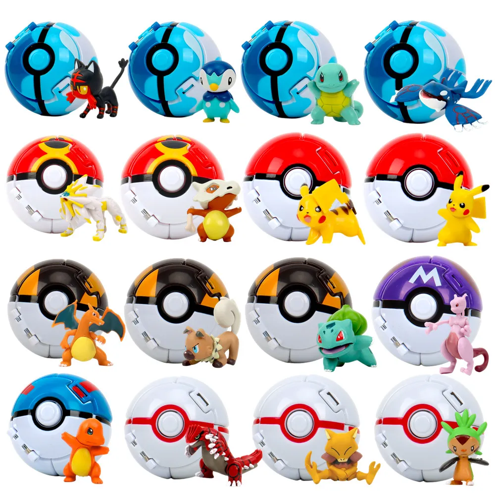 Pokemon Ball Pokeball Anime Figur Pikachu Charizard Squirtle Tasche Monster Elf Ball Spielzeug Action Modell Puppe Spielzeug Kinder Geschenk