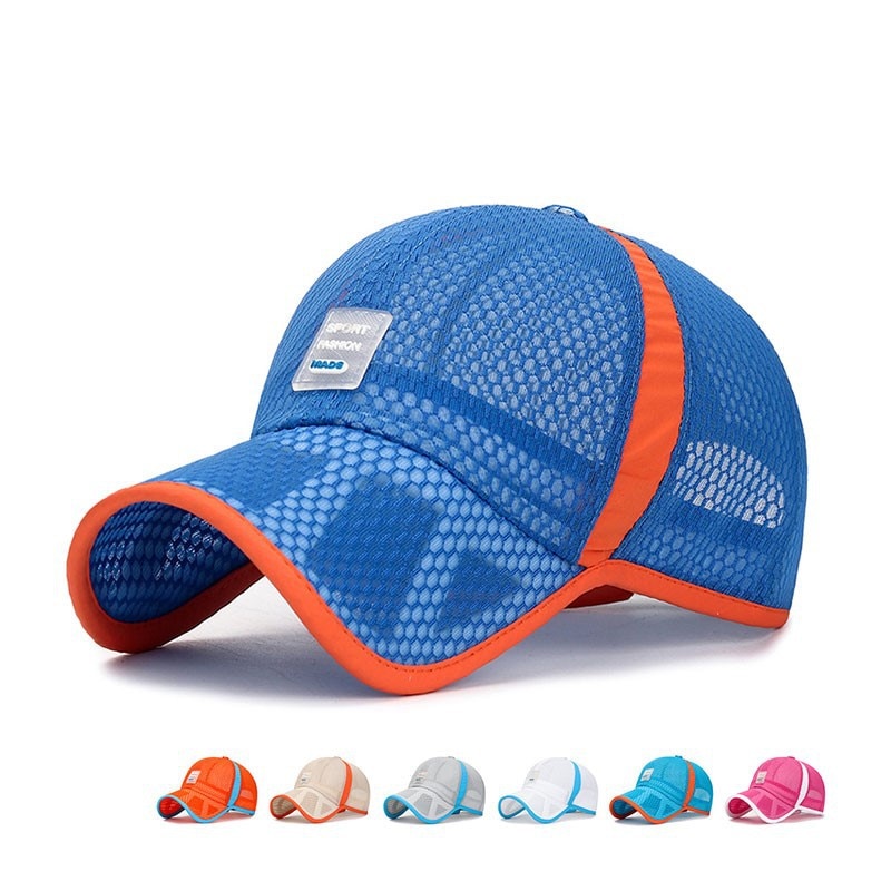 Bonés de beisebol infantil de malha respirável para viagem ao ar livre, meninos e meninas, versão coreana, primavera e verão