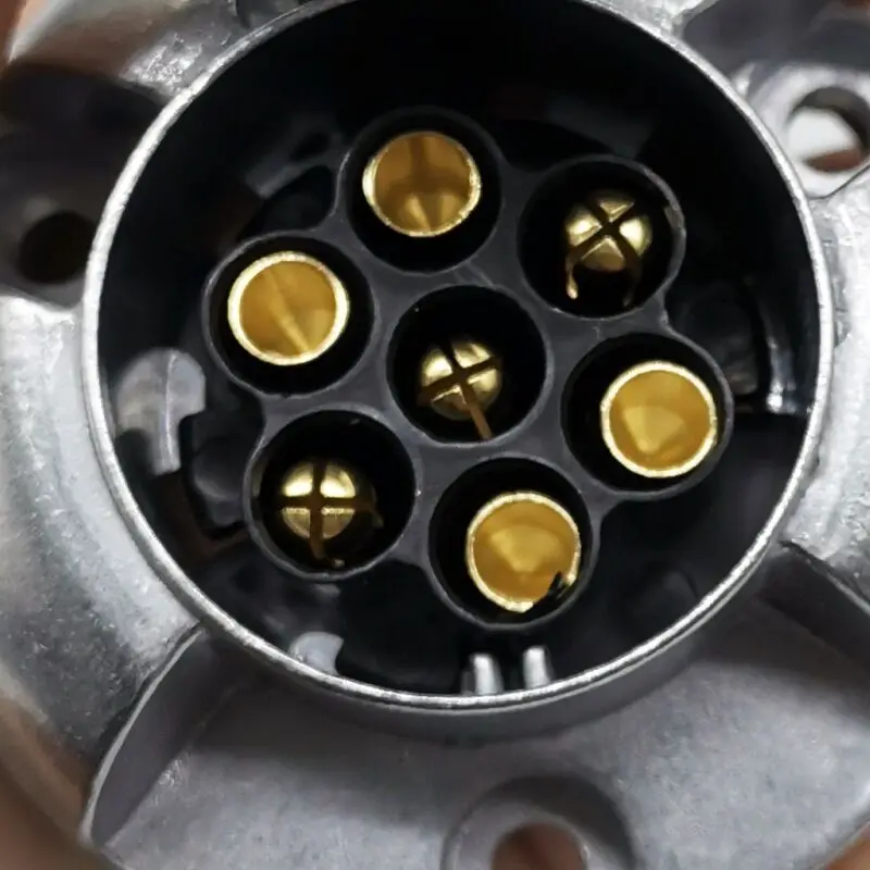 Conector de 7 pines, enchufe de remolque, aleación de aluminio, adaptador redondo de 12V, enchufe para camión, accesorios para coche