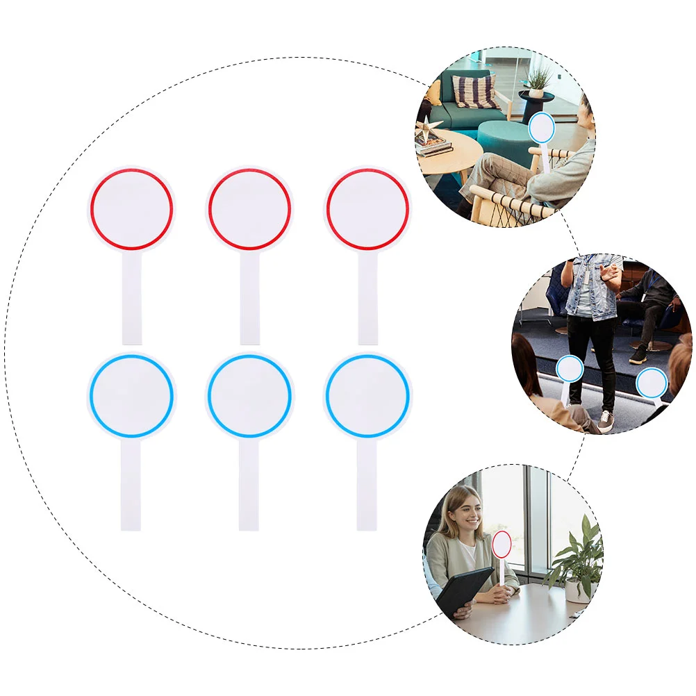 6 Pcs Foam Handheld Judges Voting Board Scoreboard Mini Dry Erase Board Presentation Paddles Writable Whiteboard Competition