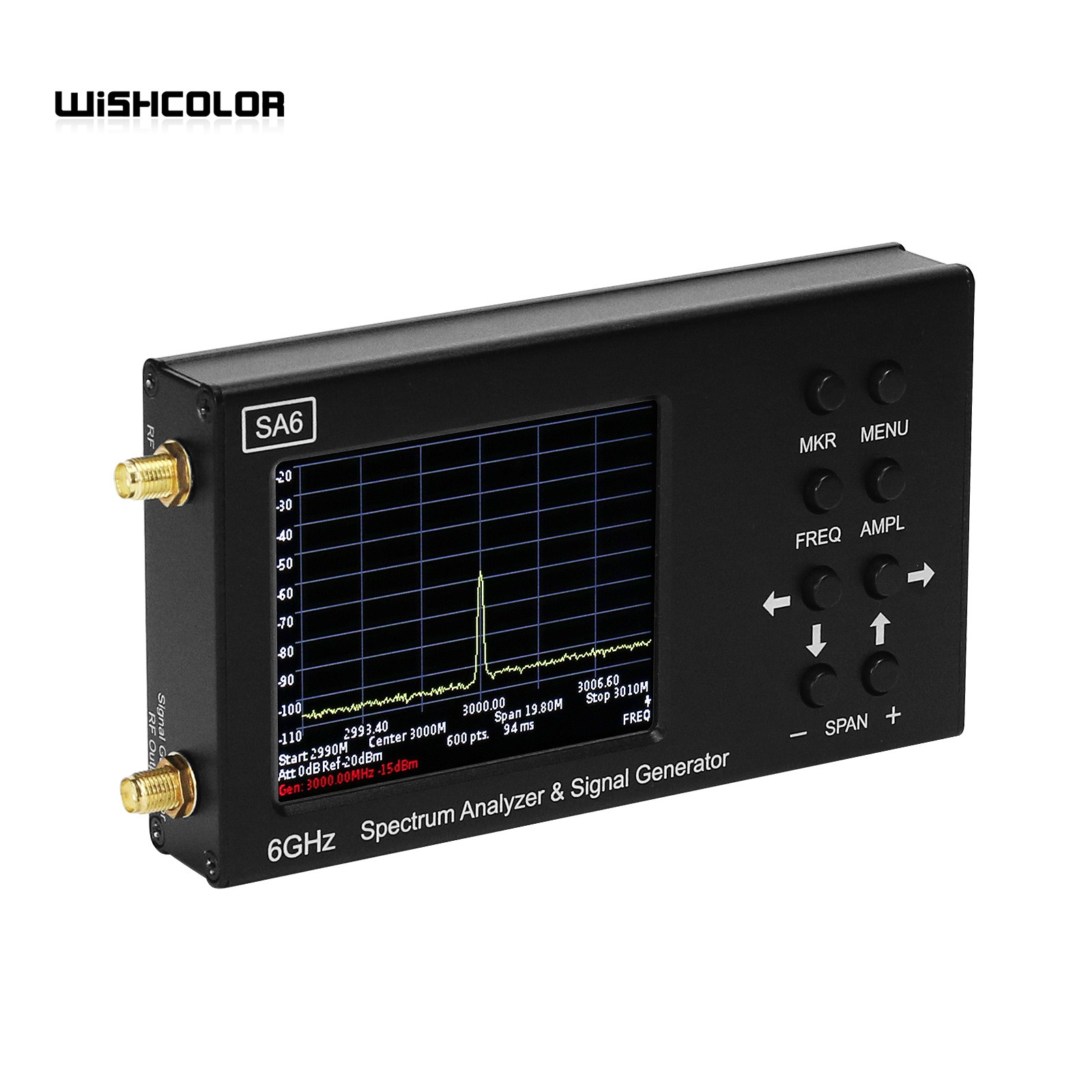 HAMGEEK SA6 6 GHz Spektrumanalysator Signalgenerator HF-Signalquelle für Wi-Fi 2G 4G LTE CDMA GSM GPRS