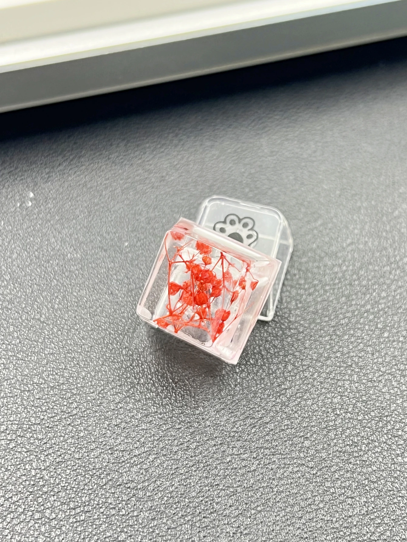 1 ชิ้นอีพ็อกซี่คุณภาพสูง DIY โปร่งแสงใบแห้งดอกไม้กระดาษ Cross Axis คีย์บอร์ด Keycap Universal อุปกรณ์เสริม