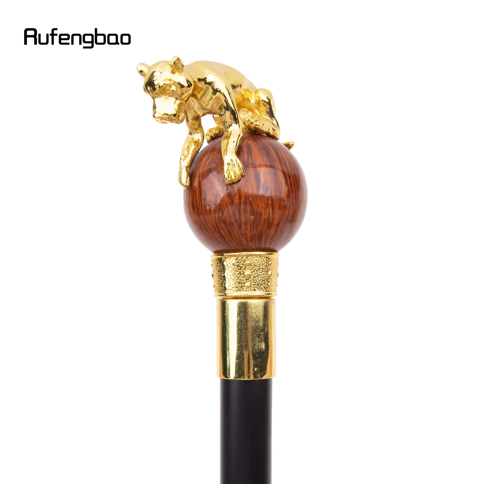 茶色の木製のヒョウの杖,木製のコスプレスティック,エレガントなクローザー,装飾的なファッション,94cm,紳士