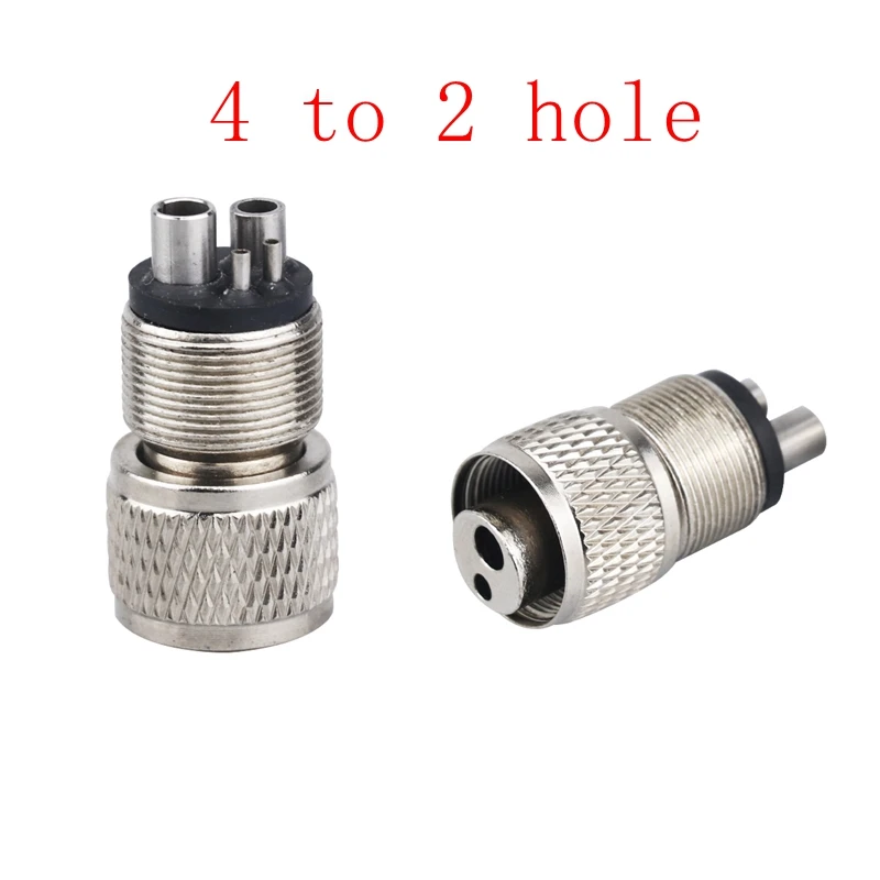 ทันตกรรม Turbine Handpiece อะแดปเตอร์ 4 หลุม 2 หลุมเปลี่ยนสําหรับ Handpiece ความเร็วสูงอะไหล่เครื่องมือท่อ