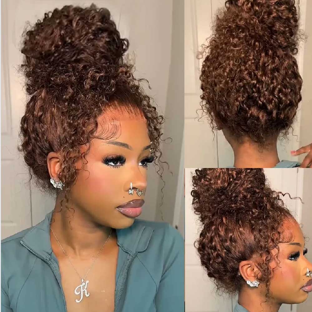 Invisi Strap 360 Full Hd Lace Frontal Wig 250 Density Chocolate Brown 30 Inch Deep Wave Lace Front Wig Glueless Wig Human Hair