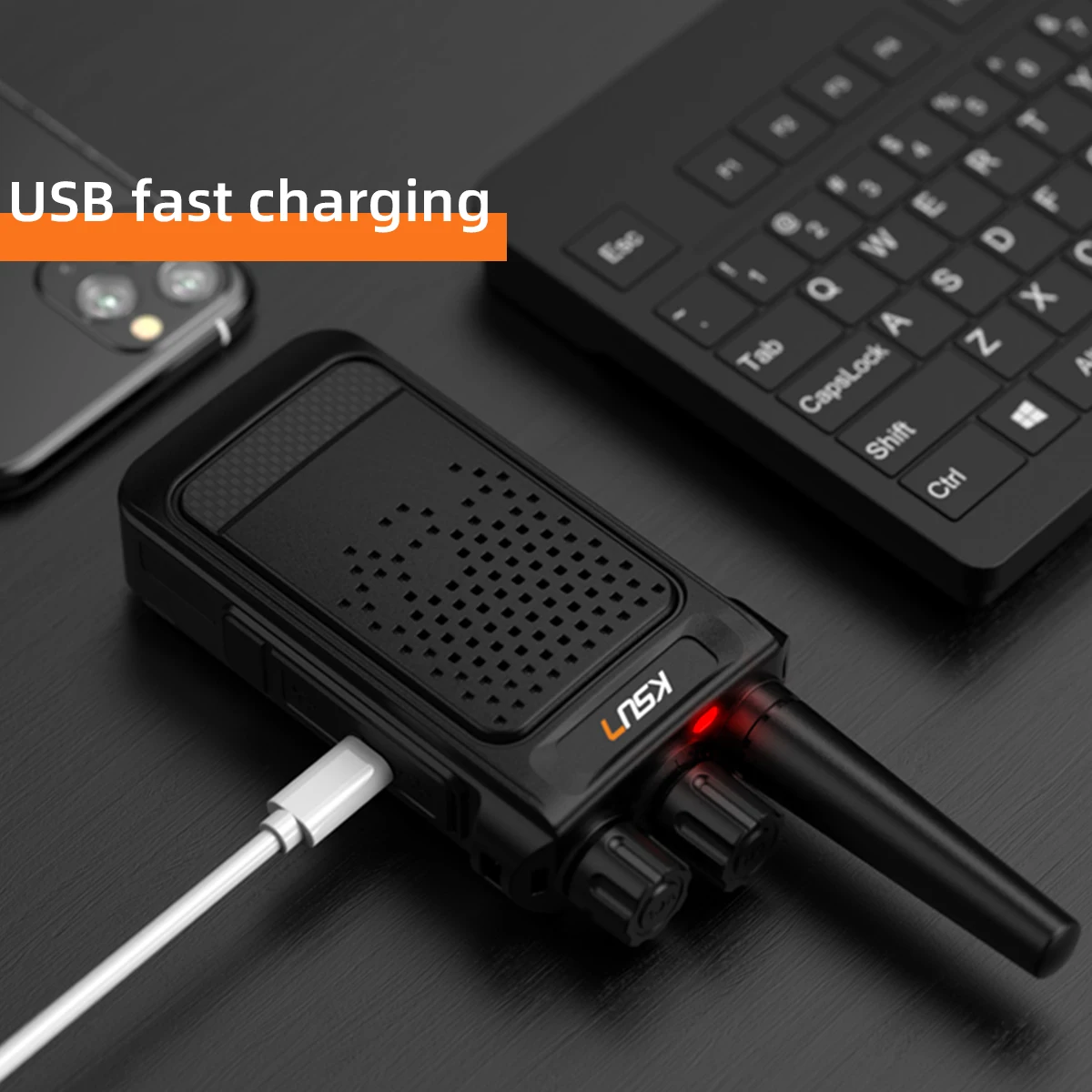 2pcs Walkie Talkie Portable Communication Radios Ham Wireless Set Devices Transceiver Receiver Two-Way Radio Statio KSUN X26