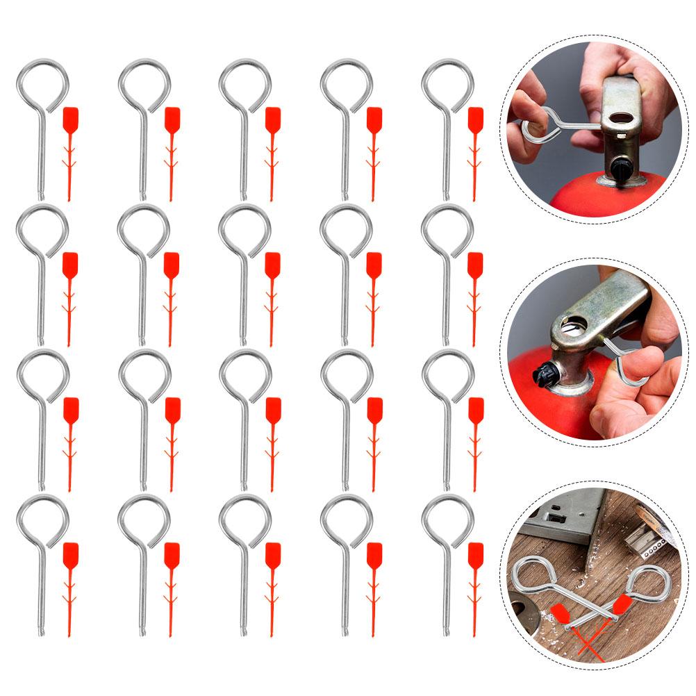 50 Sets Fire Extinguisher Pin Safety Seals Replacement Pull Pins Iron Latch Accessories Office Mall Use