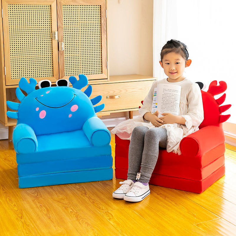 Moda bonito crianças menina princesa sofá crianças sofá removido e lavado sofá das crianças dos desenhos animados preguiçoso sofás dobráveis móveis