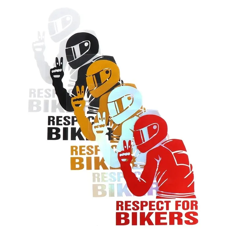 1 st 15x11 CM Respect Biker Sticker Voor Op Auto Motor Vinyl 3D Stickers Motorfiets Vinyl 3D Stickers en Stickers