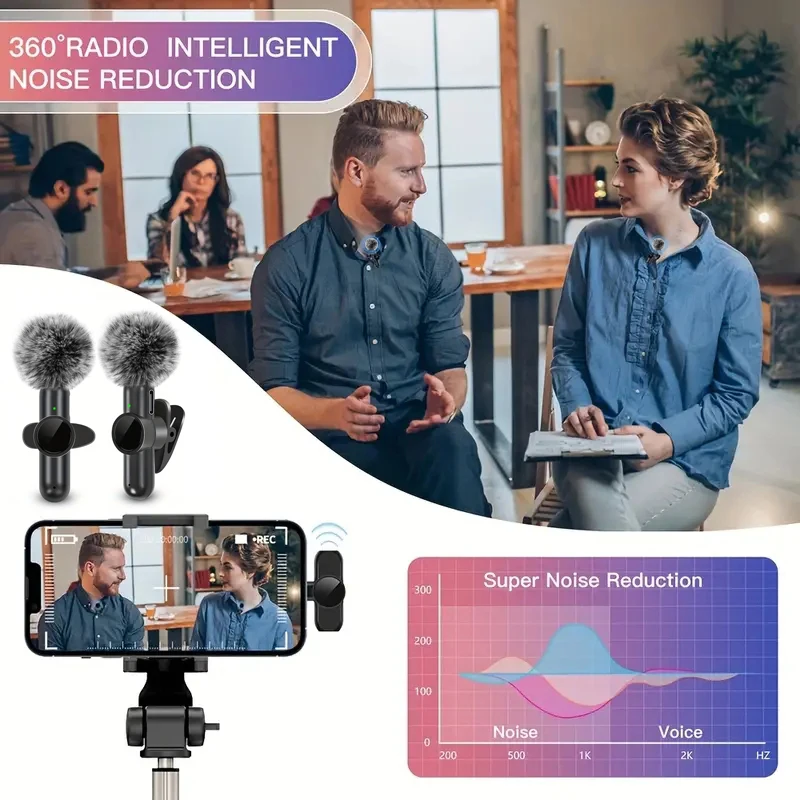 Wireless Lavalier-mikrofon Mit Winddicht Abdeckung Audio Video Aufnahme Mini Mic Für iPhone Android Handy Mikrofon