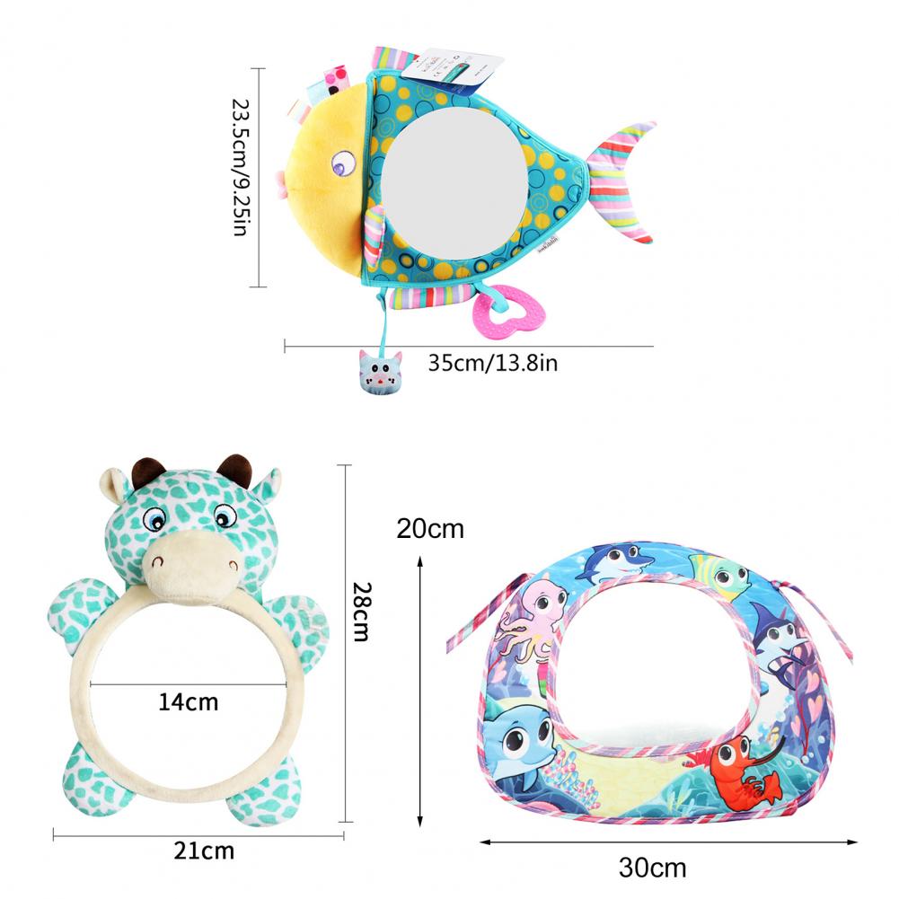 Espejo interior Universal para bebé, de gran visión espejo retrovisor interior ajustable, espejo de seguridad para coche infantil