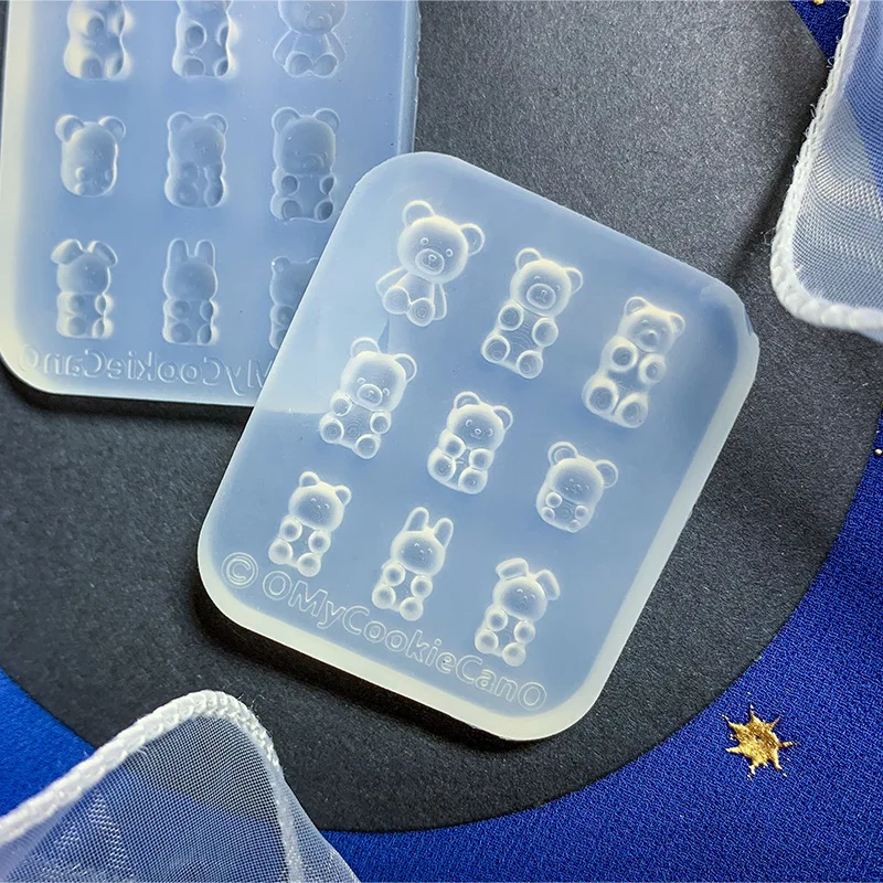 DIY ミニクマイヤリングネイルモールドエポキシ樹脂モールドジュエリーツールジュエリーモールドジュエリーアクセサリー