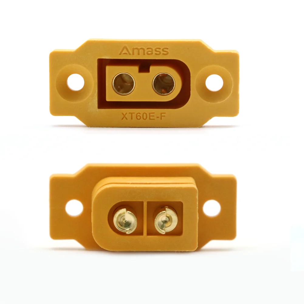 1/2/5/10pcs Amass XT60E-F Female Plug Battery Connecting Adapter Large Current Gold/Brass Ni Plated Power Connector for RC Model
