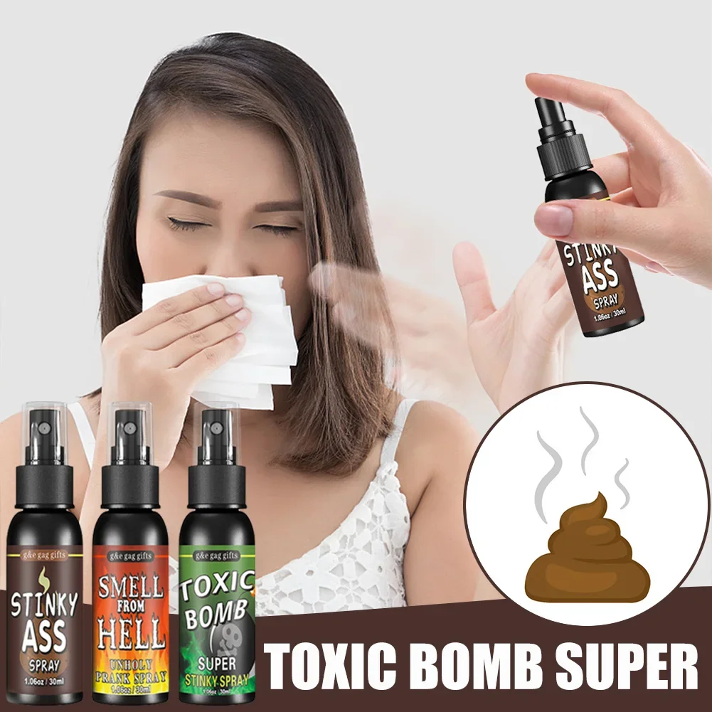 Liquid Fart Gag Prank Joke สเปรย์ Stink Bomb Smelly Stinky Gags 30ML ผายลมสเปรย์ Extra Strong Stink Prank นวนิยายของเล่นตลก