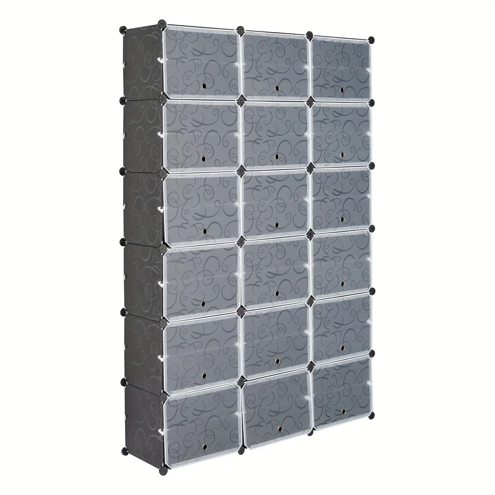 12-Tier Portable 72 Pair Shoe Rack Organizer 36 Grids Tower Shelf Storage Cabinet Stand Expandable for Heels