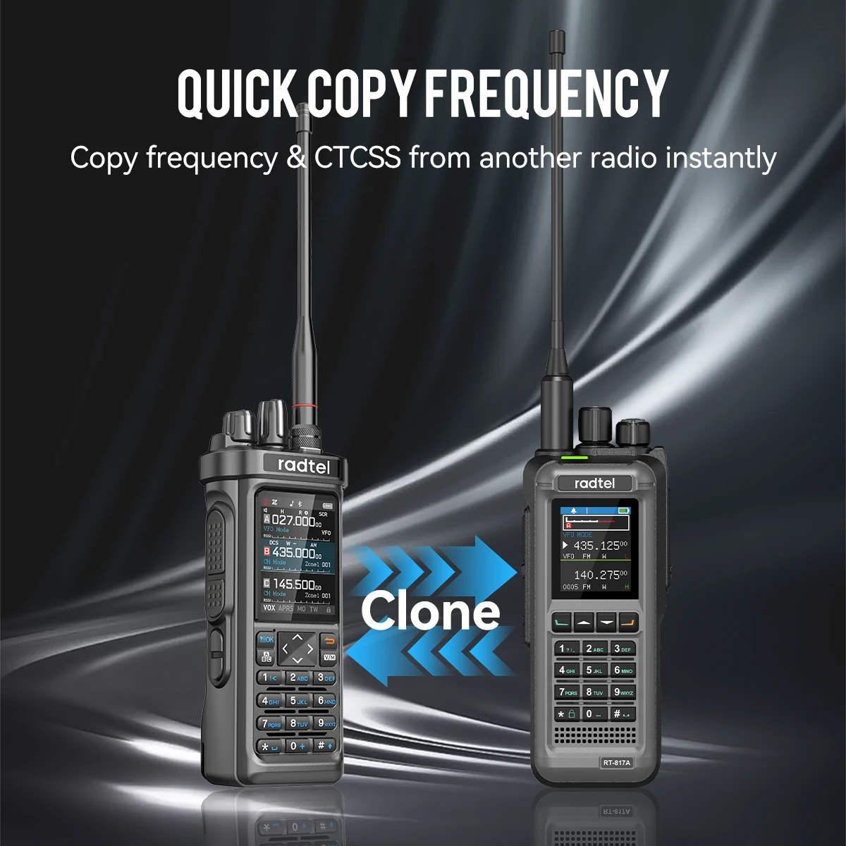 Radtel RT-950 PRO Walkie Talkie AM/FM/CB/LSB/USB/CW Empfänger mit GPS APRS 10W Bluetooth Telefon Programmierung Amateurfunk RT-950PRO