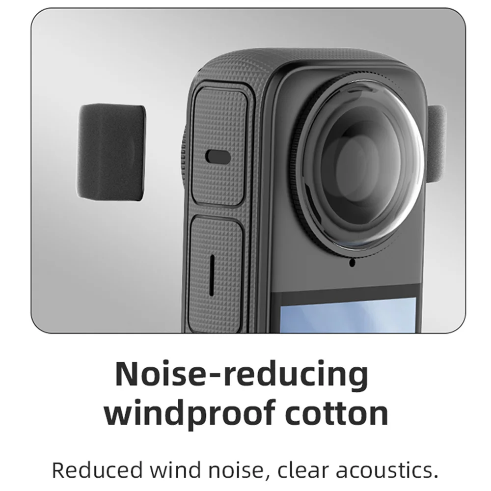 6Pcs Mic Windscreen For Insta360 X4 X5 Noise Reduction Sponge Muffler Windshield For Insta 360 X3 X2 Camera Accessories
