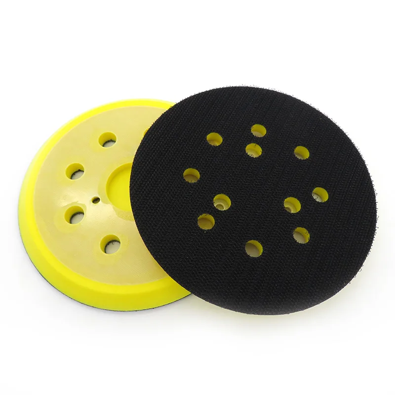 5 นิ้ว 8 หลุมเครื่องบด Backing Pad Hook และ LOOP Sanding Disc กระดาษทรายถาดสําหรับเครื่องบดแผ่น 125 มม.นิวเมติกเครื่องขัด