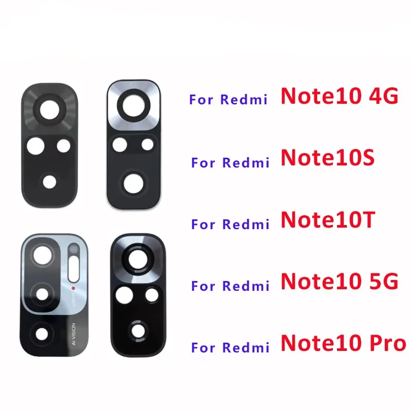 Rear Back Camera Lens Glass For Xiaomi Redmi 10 Note 10 Pro Max Note 10S 10T 10 5G Back Main Camera Glass Lens with Sticker