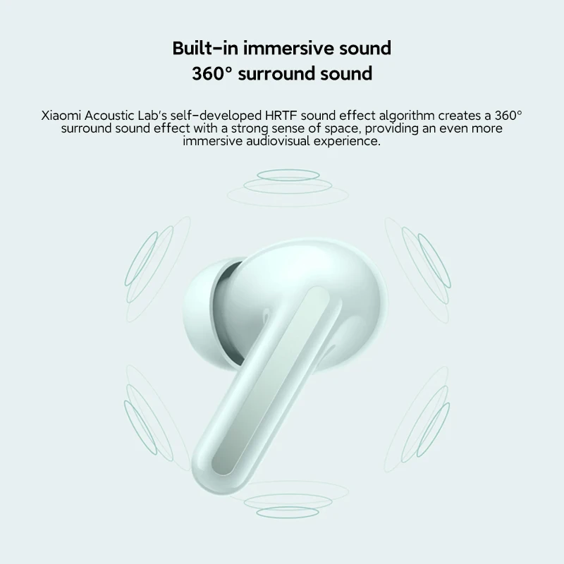 Global Version Xiaomi Redmi Buds 6 Up to 49dB active noise cancellation Up to 42 hours of listening with charging case
