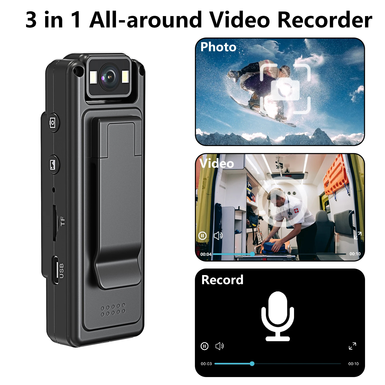 Mini telecamera Wifi 1080P Videoregistratore digitale portatile Indossato Polizia Piccola telecamera per corpo Visione notturna DV Videocamera in miniatura