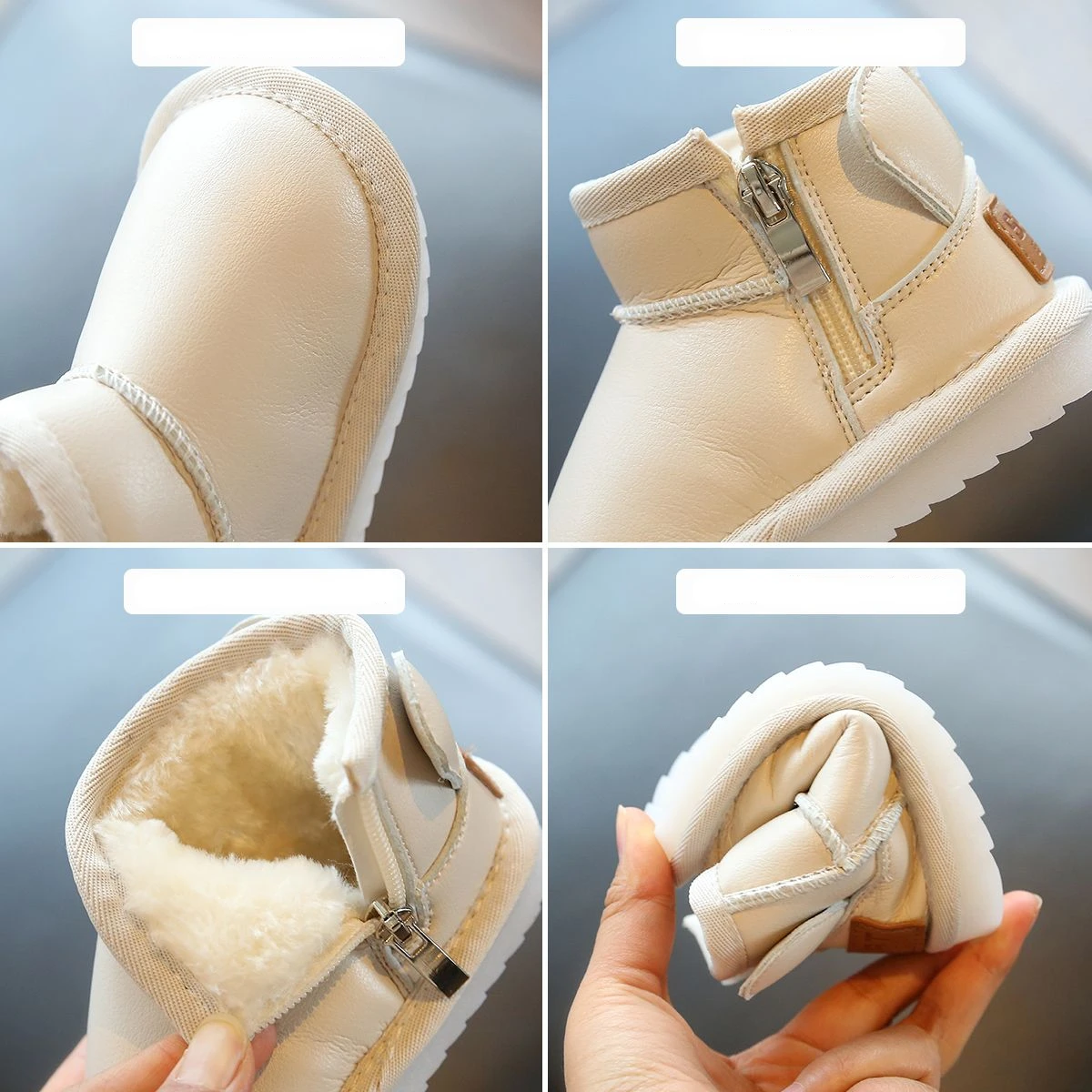 Non-SLIP Soft รองเท้าเด็กวัยหัดเดินเด็กรองเท้าผ้าฝ้ายรองเท้าบู๊ตหิมะเด็กใหม่ Winter Plus กํามะหยี่หนา Breathable ความอบอุ่นรองเท้าเด็ก