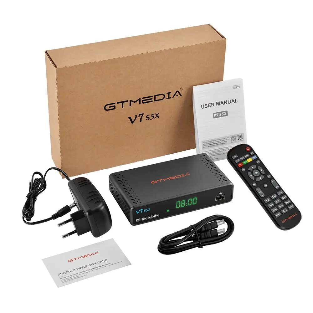 GTMEDIA V7 S5X Satellite TV Receiver DVB-S/S2/S2X H .265(8bit)Support  HD 1080P