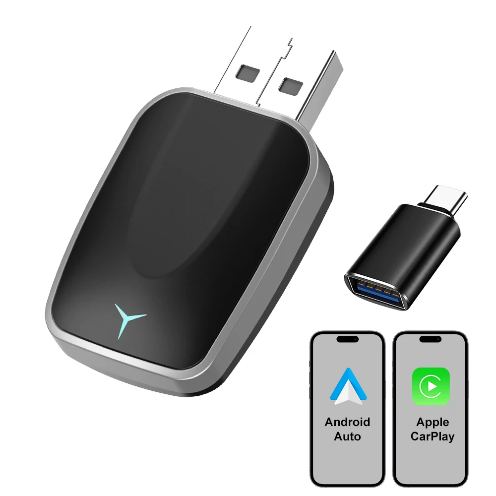 Nuevo adaptador inalámbrico inalámbrico CarPlay Android Auto Mini caja inteligente Plug and play conectar Universal para adaptador inalámbrico Nissan