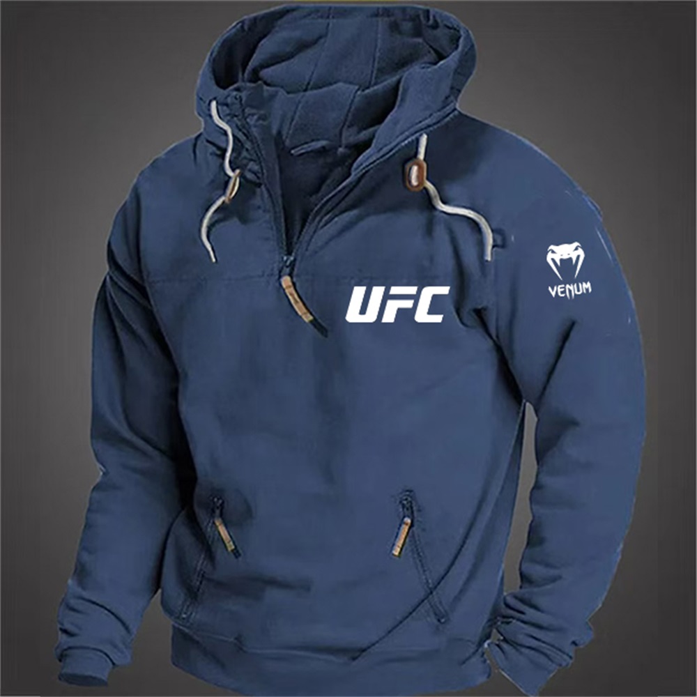 UFC-Logo Europäische und amerikanische Herbst- und Winter-Hoodies, lässige Hoodies in europäischer Größe, sportliche Hoodies für junge Männer
