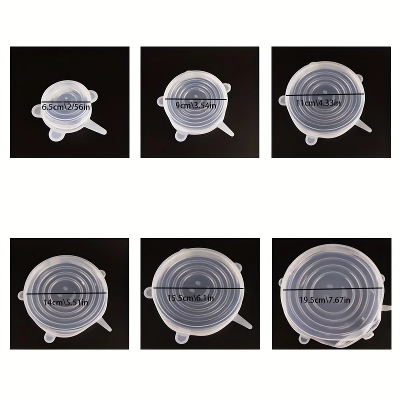 Funda elástica de silicona - Funda reutilizable para alimentos para tazones, sartenes y ollas - Apto para microondas y frigorífico