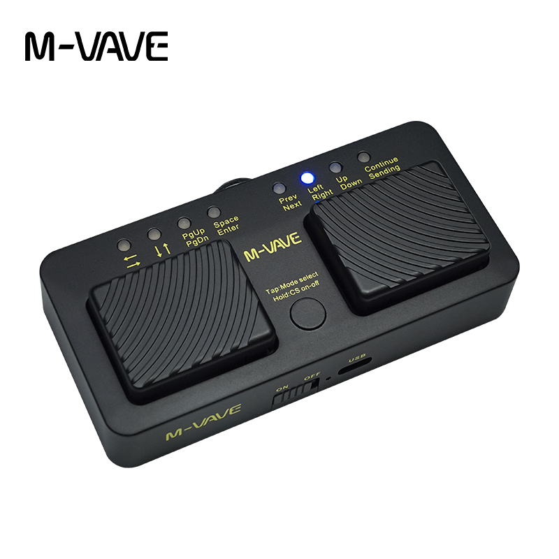 M-VAVE Cube Turner Pro Wireless Bluetooth Page Turner Silent Foot Pedal USB wiederaufladbar für iPad iPhone Tablet Smartphone