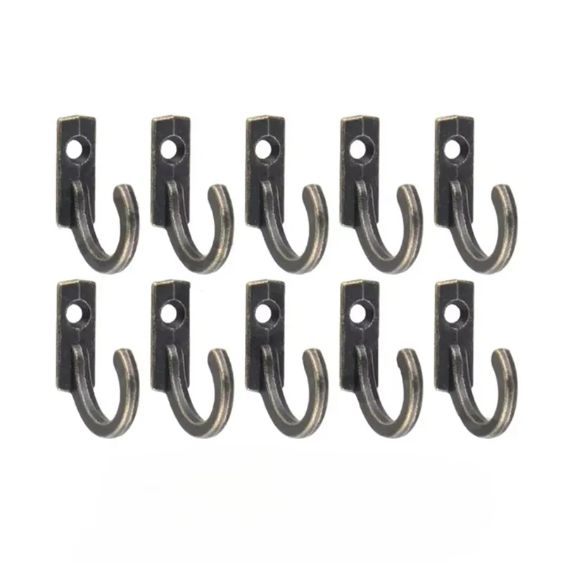 10 pçs ganchos vintage cabide de parede fivela curvada chifre bloqueio fecho gancho para caixa de jóias de madeira móveis decoração para casa