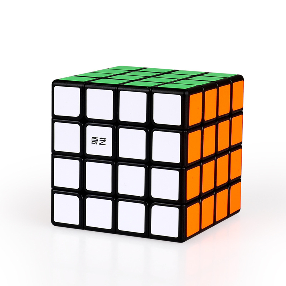 [Picube] QiYi QiYuan 4x4 Stickerless Preto 4x4x4 Cubo Mágico Quebra-cabeça de Velocidade QiYuan S2 Racing Cubo Mágico Brinquedos Educativos Presente