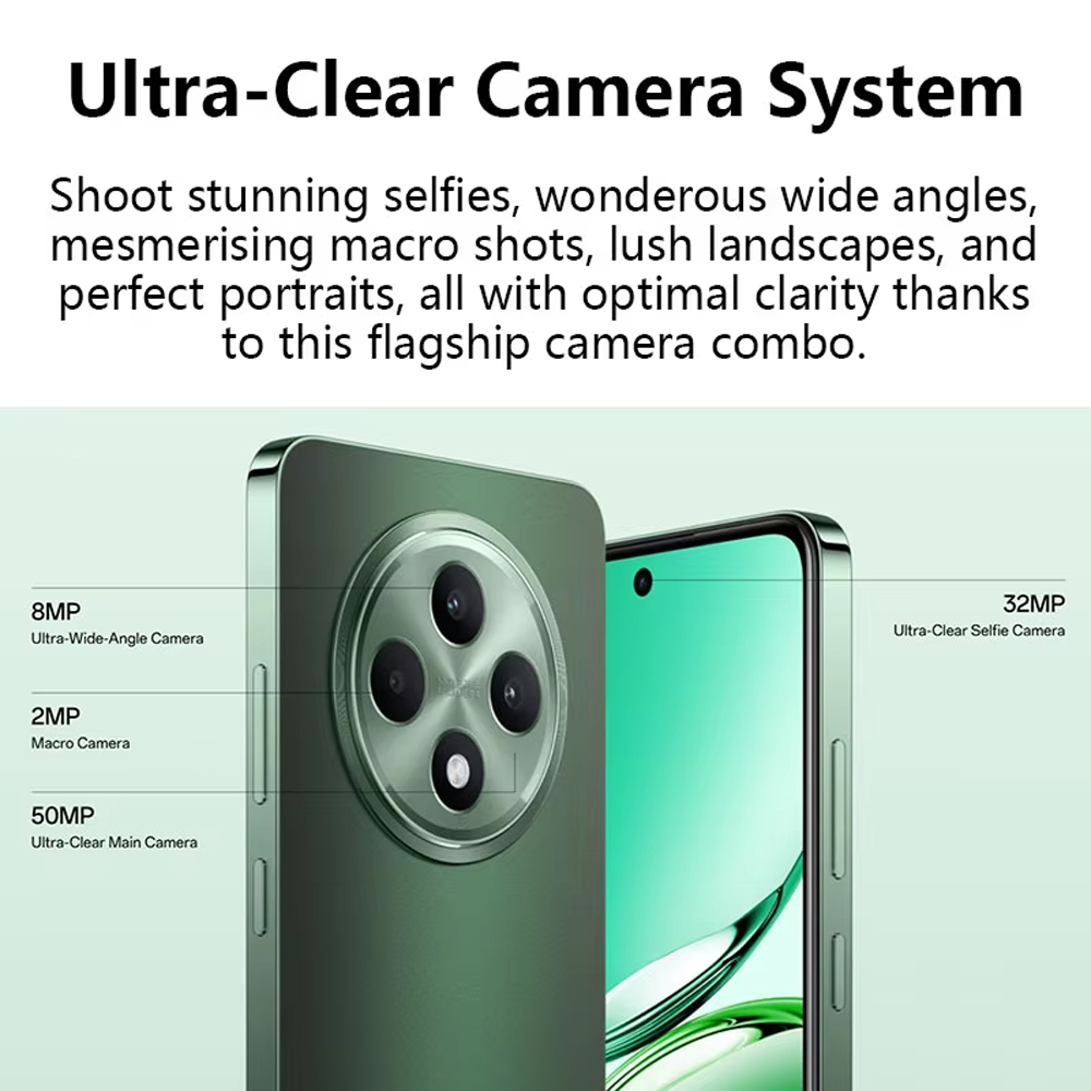 Version mondiale OPPO Reno12 FS 5G smartphone MTK Dimensity 6300 écran 6,67 pouces 120Hz appareil photo principal 50MP batterie 5000mAh