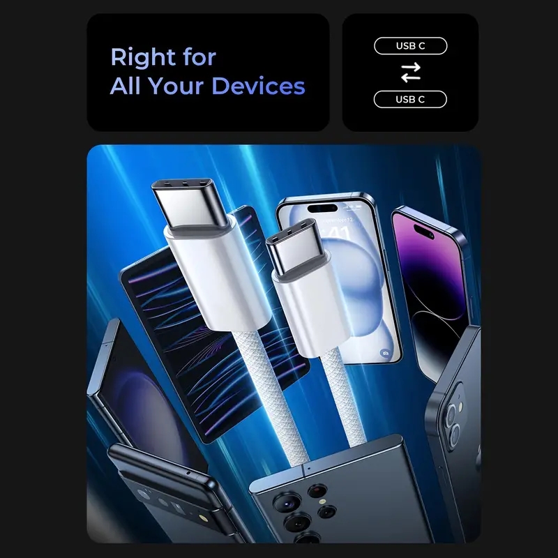 Original PD 60 W USB C Schnellladekabel für Apple iPhone 15 Pro Max 15 Pro 15 Puls USB-C Weben Lade Datenleitung Zubehör