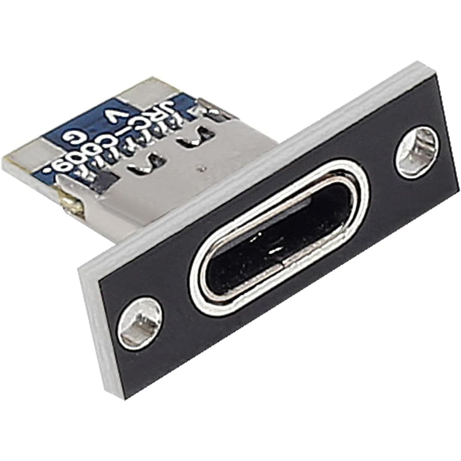 10pcs Type-C USB 3.1 ประเภท-C 2/4 ขาหญิงแจ็คชาร์จพอร์ต USB 3.1 ประเภท C ซ็อกเก็ตแผ่นยึด