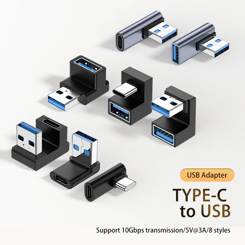 Adaptateur de connecteur mâle vers femelle pour ordinateur, transmission à grande vitesse, convertisseur de connecteur, USB 3.1, 5V, 3A, 10Gbps, universel