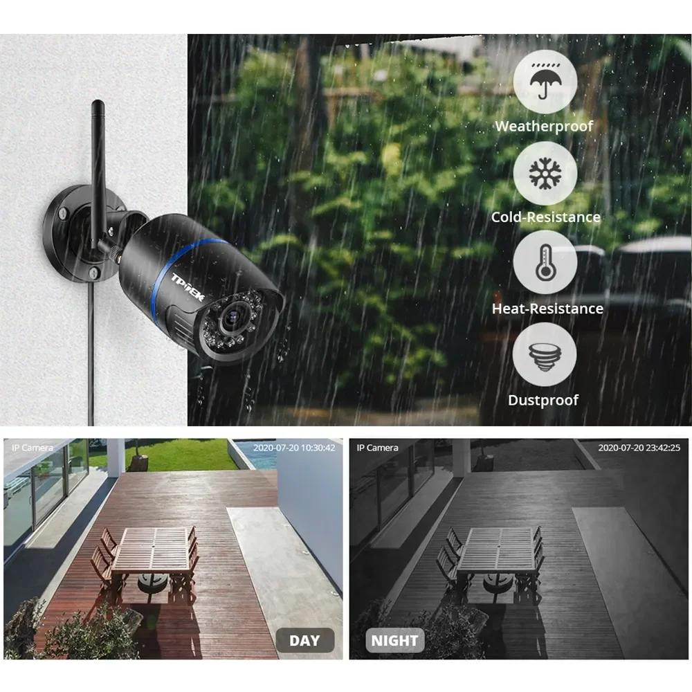 Telecamera IP 4MP 1080P Telecamera di sicurezza WiFi esterna Video sorveglianza wireless Wi Fi Bullet CCTV HD Camara CamHipro CamHi Cam