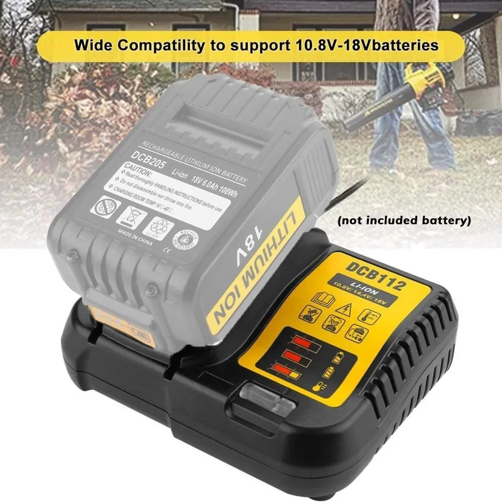 DCB112 para cargador de batería Dewalt de repuesto para batería de iones de litio Dewalt 12V 20V y 60V Max DCB205 DCB112 DCB201 y más