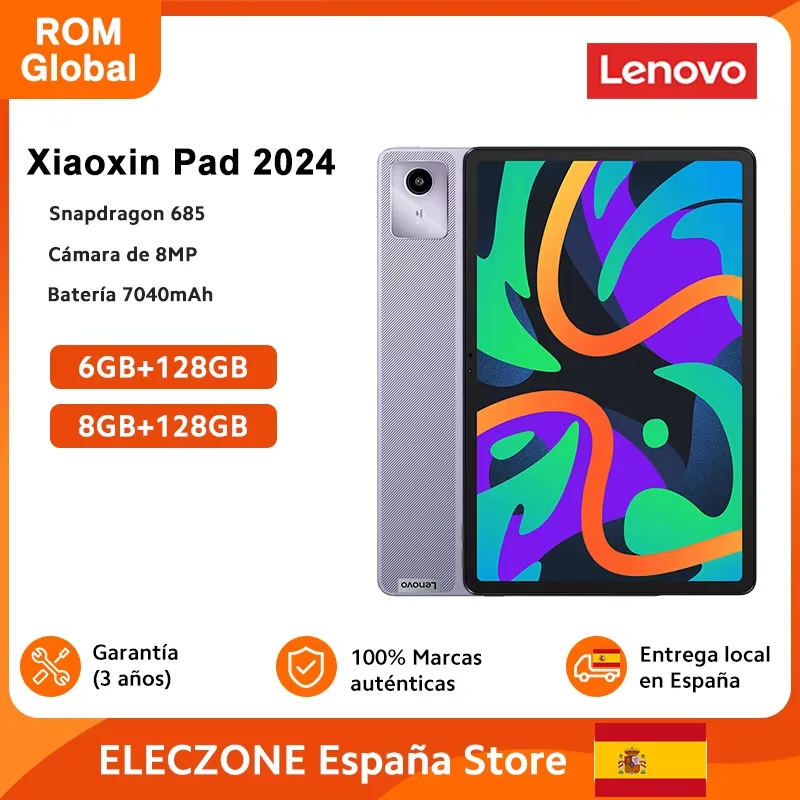 Firmware globale Lenovo Xiaoxin Pad 2024 Tablet 6GB 8GB 128GB 256GB 11 "Display Qualcomm Snapdragon 685 WIFI 7040mAh Android Tab