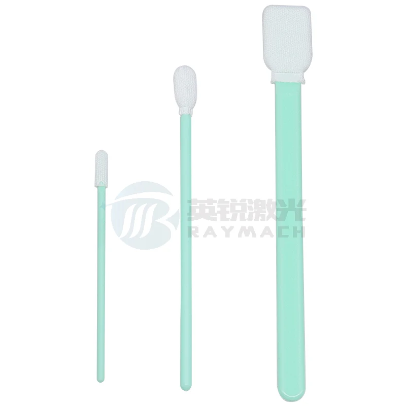 ผ้าฝ้าย Swab สําหรับทําความสะอาดเลนส์เลเซอร์ไม่ฝุ่นผ้าไม่ทอ 100 ชิ้น/ถุงเลเซอร์ป้องกัน Windows เคล็ดลับกระจกใช้ Raymach