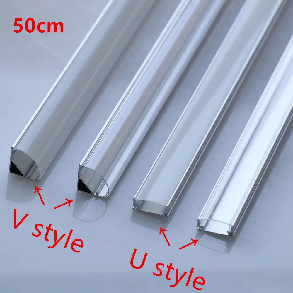 Lámpara de tira con ranura de aluminio en ángulo LED, lámpara para gabinete de cocina, adecuada para 8-12 mm, 5730, 5050, 2835, 2-35 piezas