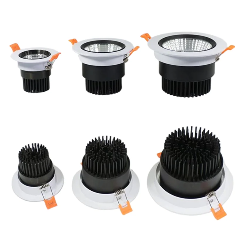 Nuevos focos LED para techo COB con ángulo ajustable, focos de 3W, 5W, 7w, 9w, 12w, 15w18w, AC85-240VD giratorio empotrado regulable