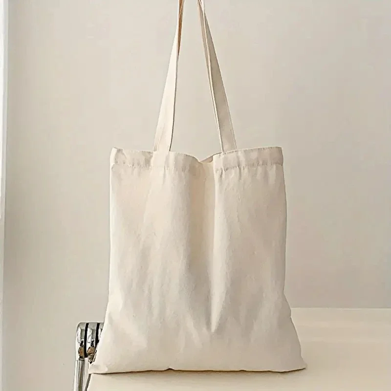 Bolso de compras de gran capacidad de lona de Color sólido Simple informal bolso de compras